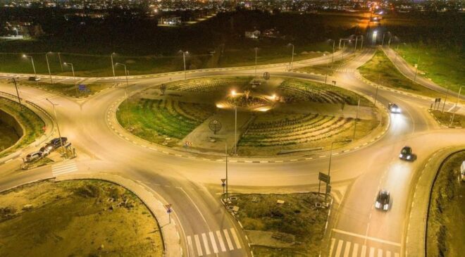 Alayköy Çemberi aydınlatıldı