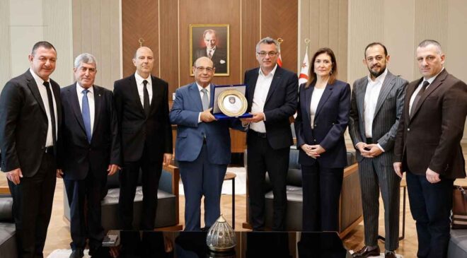 Cumhurbaşkanı Tufan Erhürman, POL-VAK heyetini kabul etti